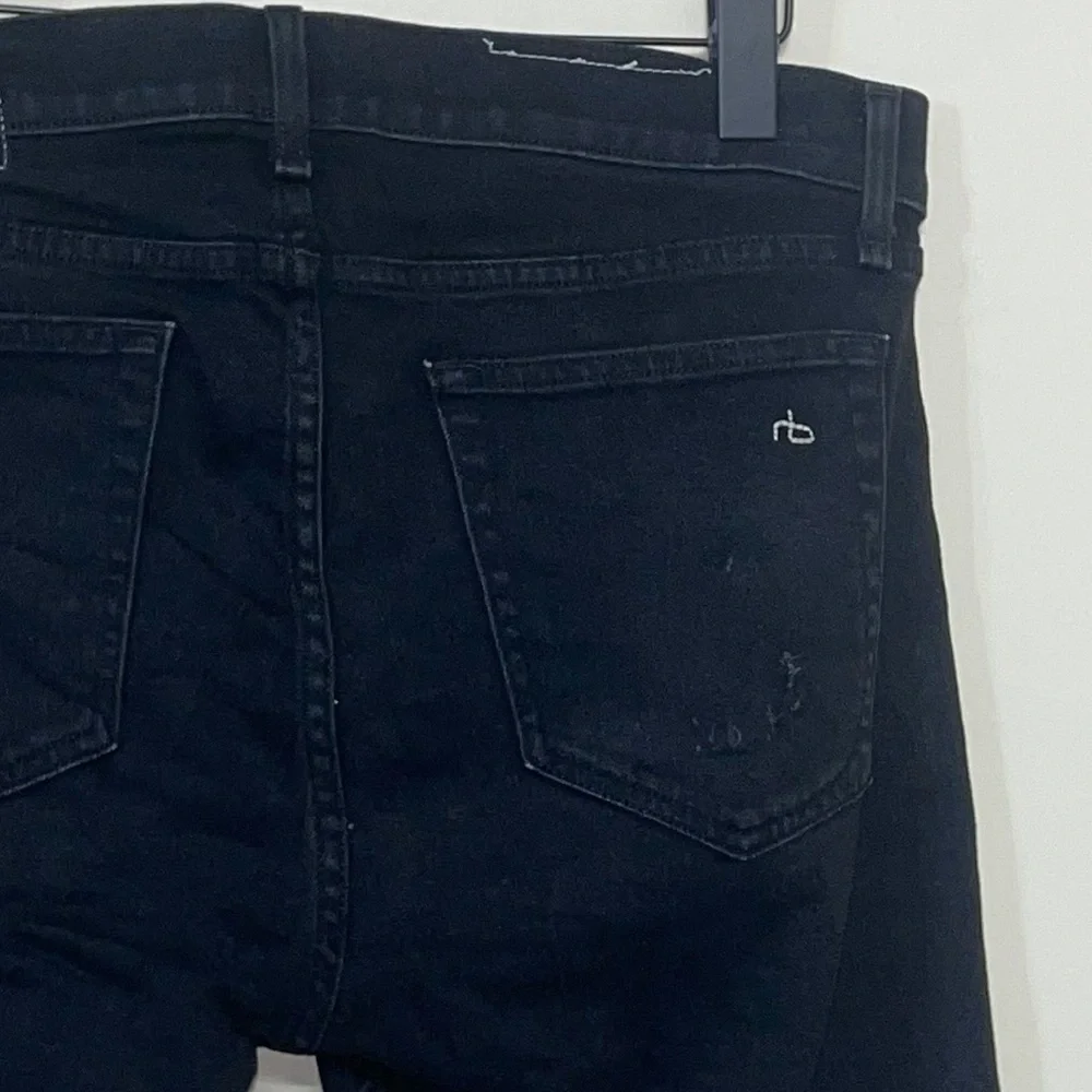 Rag & Bone Standard Issue Fit 1 Skinny Leg Black Jeans Sz 36